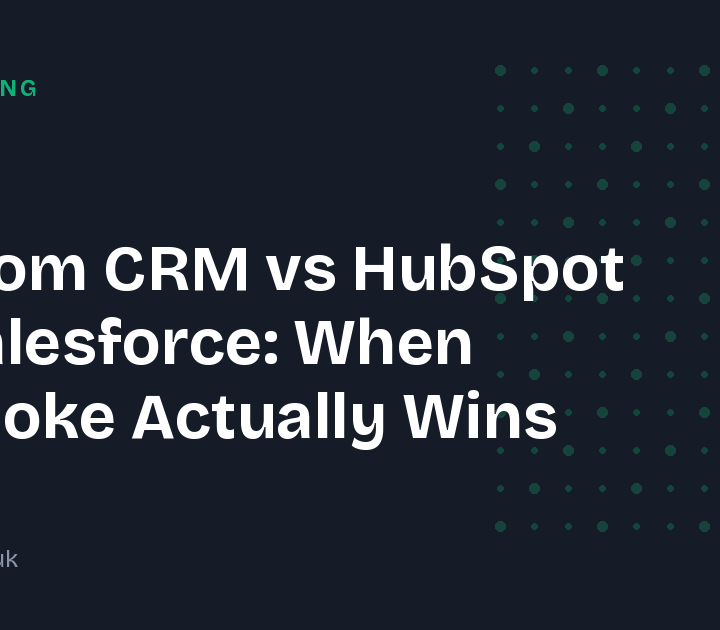 Custom CRM vs HubSpot or Salesforce: When Bespoke Actually Wins