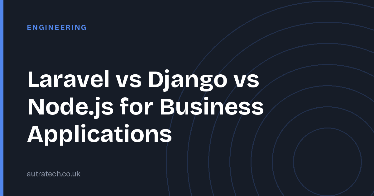 Laravel vs Django vs Node.js for Business Applications