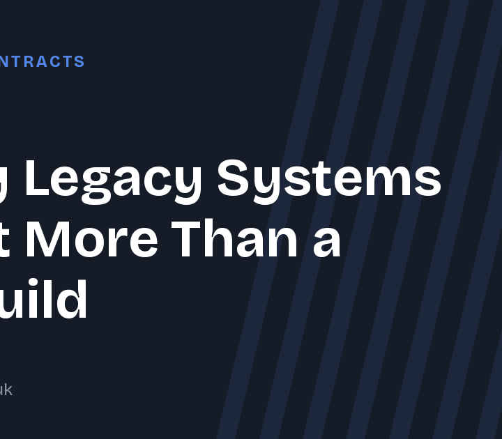 Why Legacy Systems Cost More Than a Rebuild