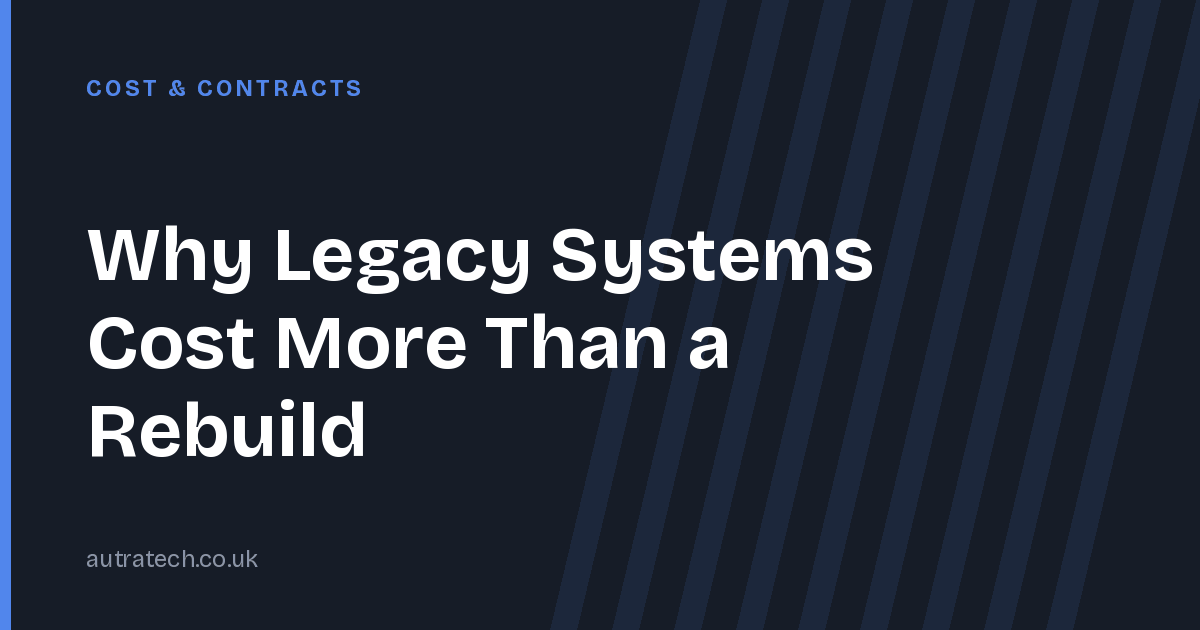 Why Legacy Systems Cost More Than a Rebuild